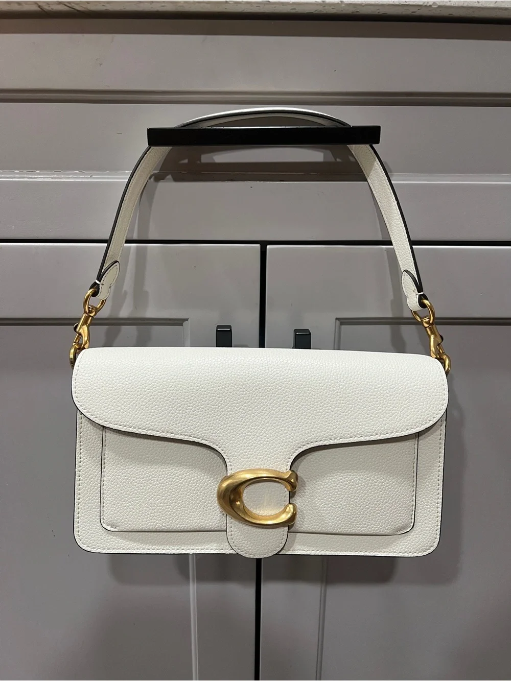 Coach Brass/Chalk Tabby Shoulder Bag 20 - Picture 3 of 5